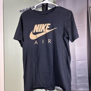Nike Black Athletic Tee with gold logo